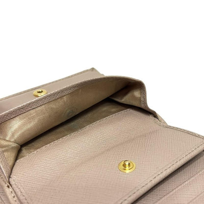 Prada Bifold Wallet - 1mv204 Beige Leather