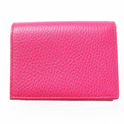 Gucci 456126 GG Marmont Leather Mini Wallet/bifold Wallet Shocking Pink Gold