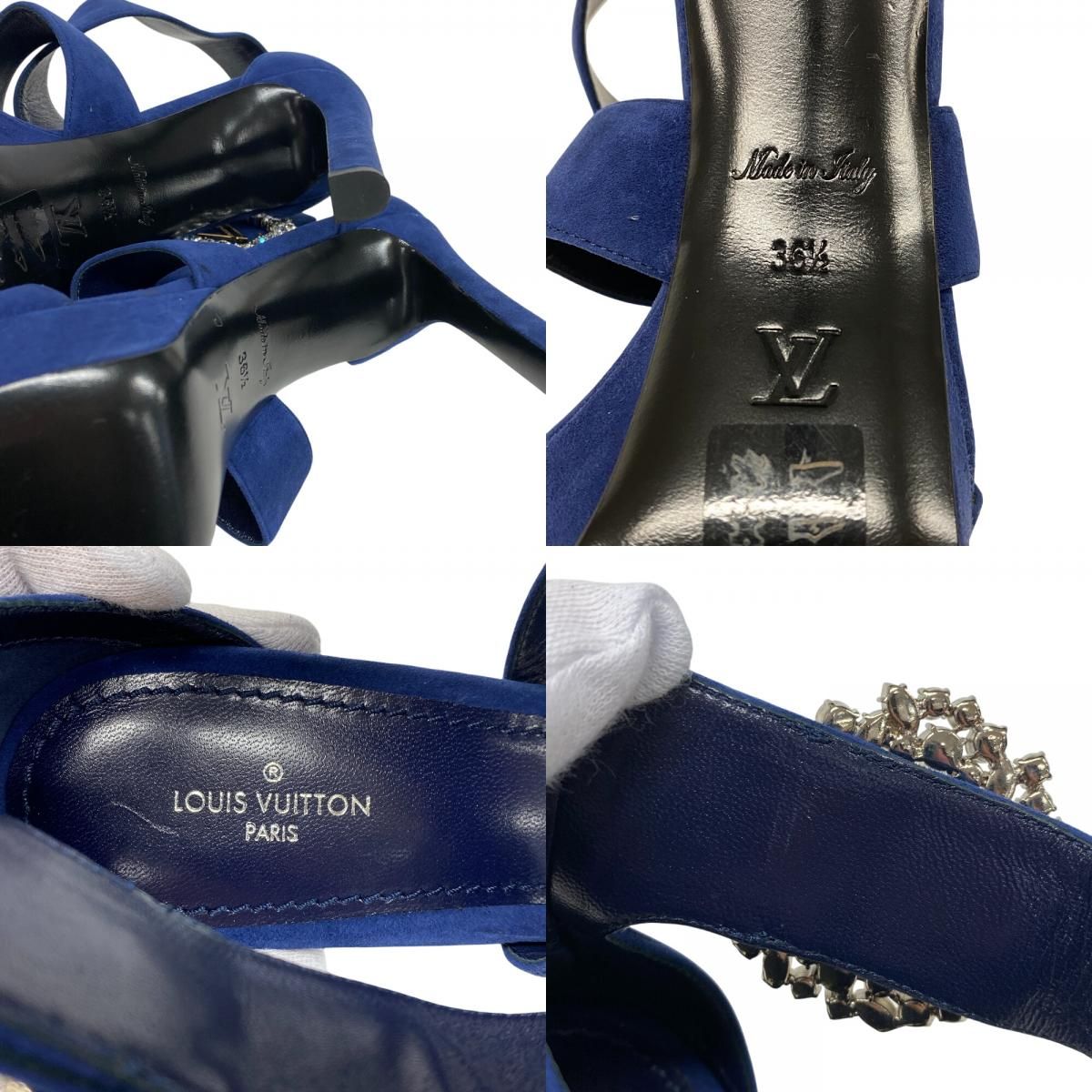 Louis Vuitton Louis Vuitton 22.5 19 Year Bijou Sandals Blue Ladies