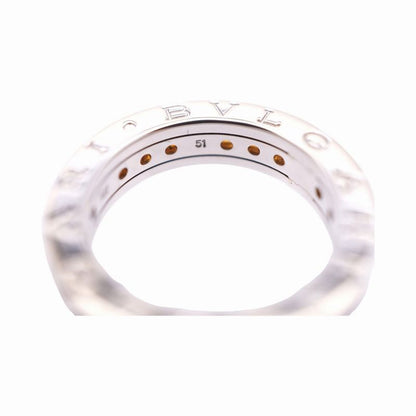 Bulgari B-zero1 Citrine 18K White Gold Ring #51 White Togo Old B-zero1 Ring