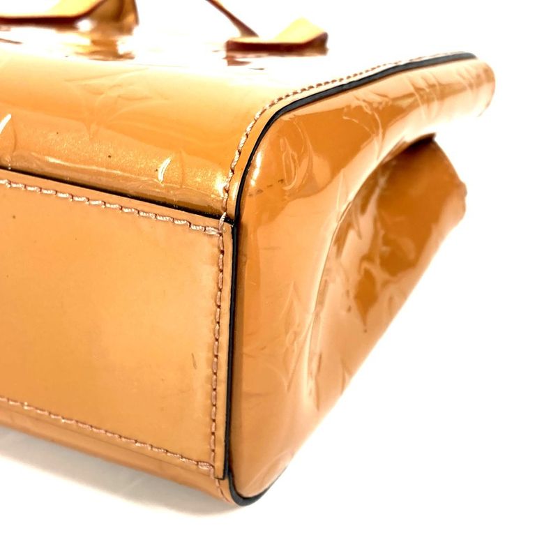 Louis Vuitton Tote Bag Katharina BB M90015 Monogram Vernis Rose Vert Beige