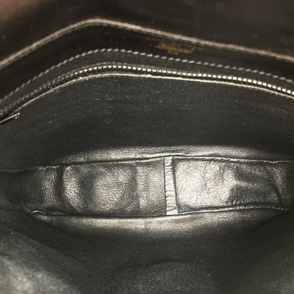 Old Gucci Shoulder Bag Horseshoe Vintage Black Suede/leather Ladies Fashion