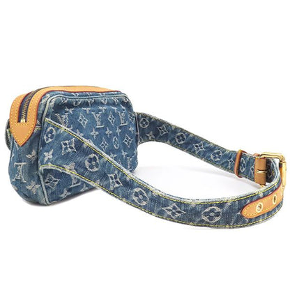 Louis Vuitton Body Bag Bum Bag Monogram Denim Blue Gold Hardware Blue Denim