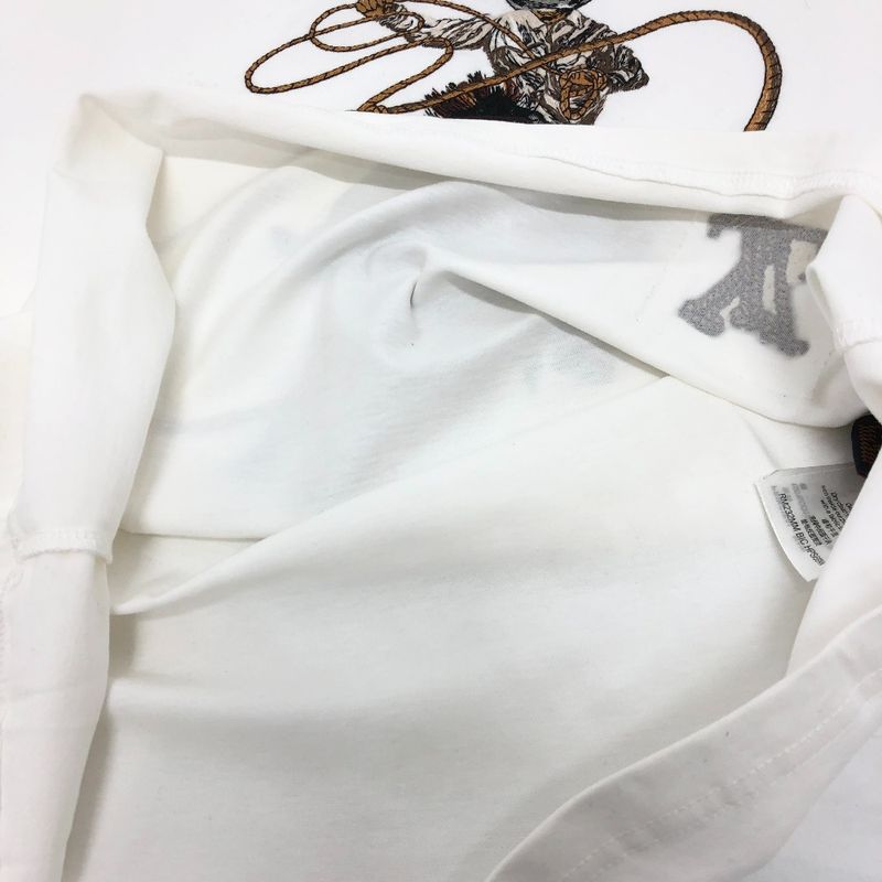 Louis Vuitton Short Sleeve T-shirt Graphic Embroidered 1afxnm Cotton White