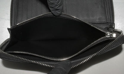 Louis Vuitton Round Zipper Long Wallet With Coin Purse Taurillon Leather Noir