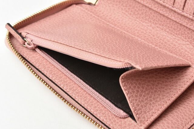 Gucci Wallet Preowned Gucci Foldable Wallet Gucci Swing Leather Light Pink
