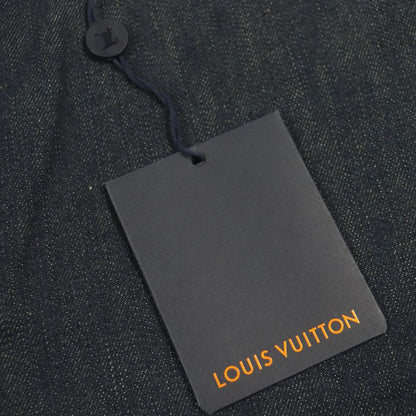  Louis Vuitton 23AW 100% Cotton Leather Straight Denim Pants With Patch And