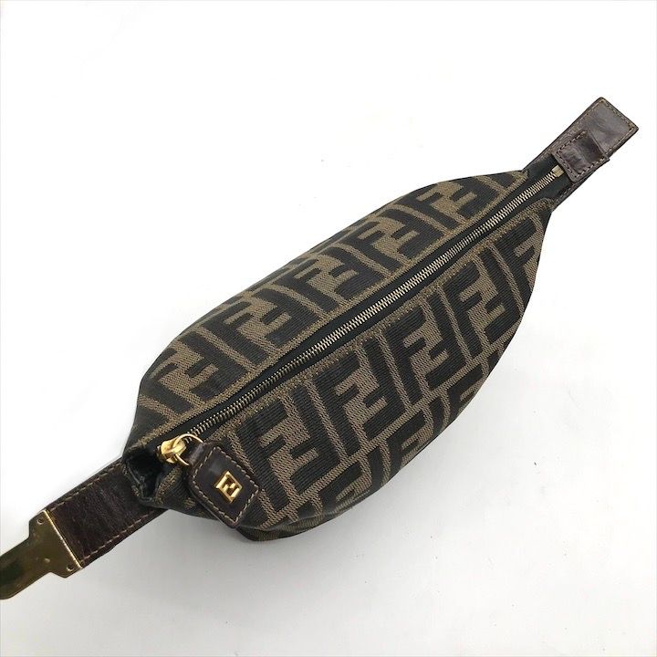 Fendi Zucca All Over Pattern Pouch Vanity Hand Purse