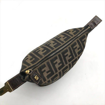 Fendi Zucca All Over Pattern Pouch Vanity Hand Purse