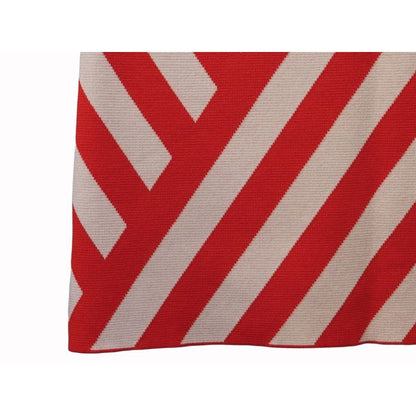 Gucci Striped Skirt Bottoms Women's Wool Red Ivory #xs Italy