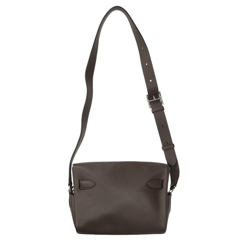 Hermes Kelly Messenger PM Engraved B Svhardware Leather Shoulder Bag Men PM