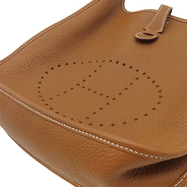 Hermes Shoulder Bag Evelyn 3 PM Amazon Taurillon Clemence Gold Silver Hardware