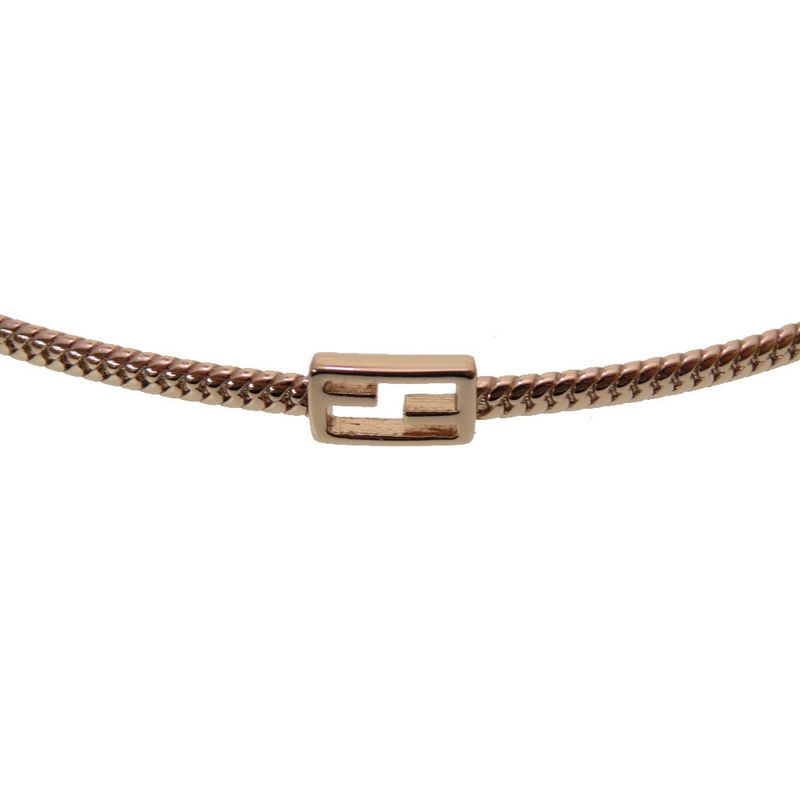 Fendi FF Baguette 8ag994 Pink Gold Metal Choker Accessory 0177 Fendi