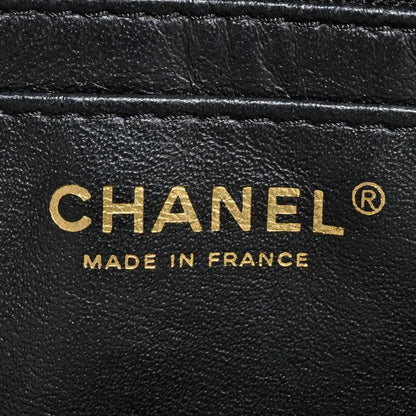 Chanel Matelasse W Chain One Shoulder Bag Lambskin Black Bijoux Coco Mark