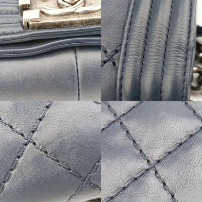 Chanel Boy Chanel Navy Leather A9210618896283