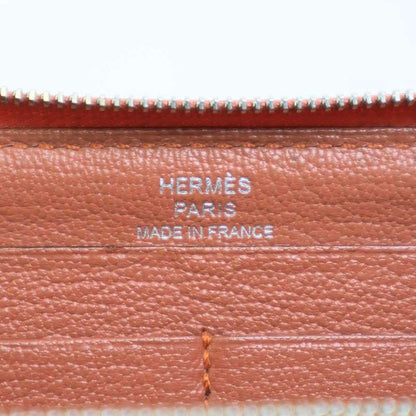 Hermes Azap Classic Round Zip Wallet Peach