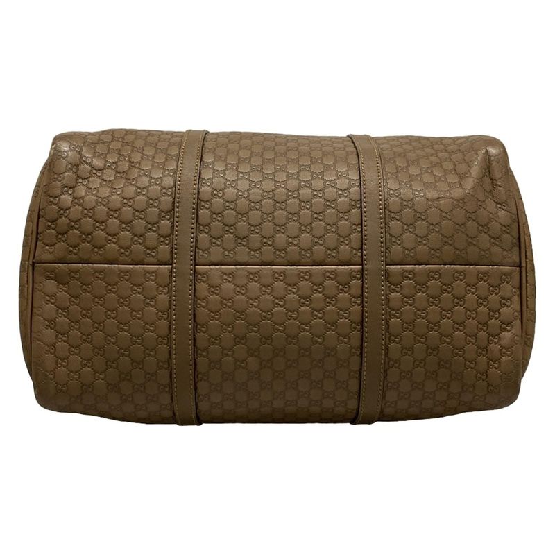 Gucci Handbag Nice/micro Guccissima 322231 Dark Brown Mini Boston Leather