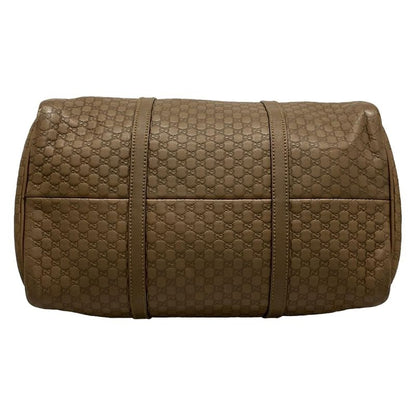 Gucci Handbag Nice/micro Guccissima 322231 Dark Brown Mini Boston Leather