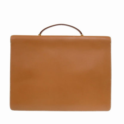 Hermes Danube 38 Chamonix Natural Briefcase 0V Piano Vintage Business Bag