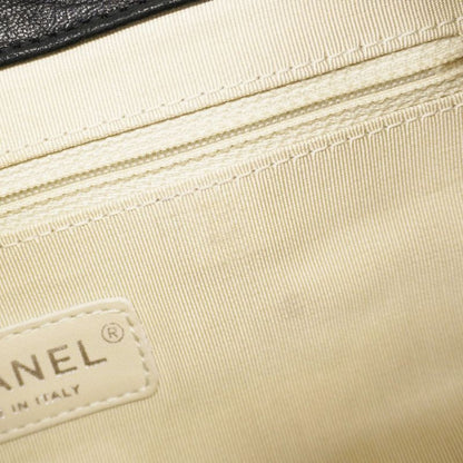 Chanel Shoulder Bag Matelasse Lambskin Black Silver Hardware Women