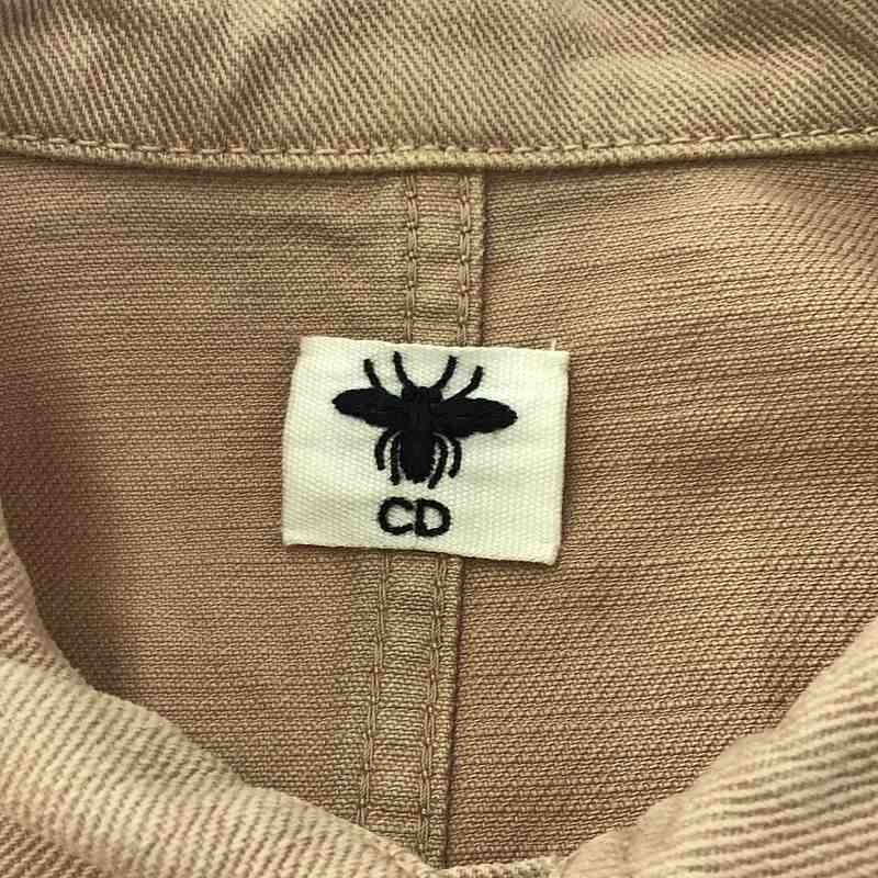 Christian DIOR - Bee Embroidered Denim Jacket Damaged Denim Jacket - 38 - Pink