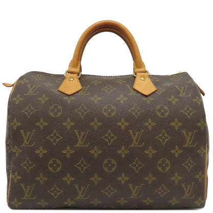 Louis Vuitton Handbag Speedy 30 Monogram Canvas Monogram Gold Hardware Brown