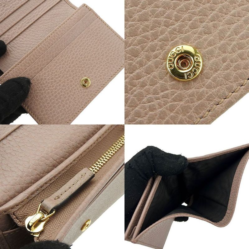 Gucci Bifold Walletcompact Wallet456126ggmarmontbeigegoldhardwareaccessoryfor