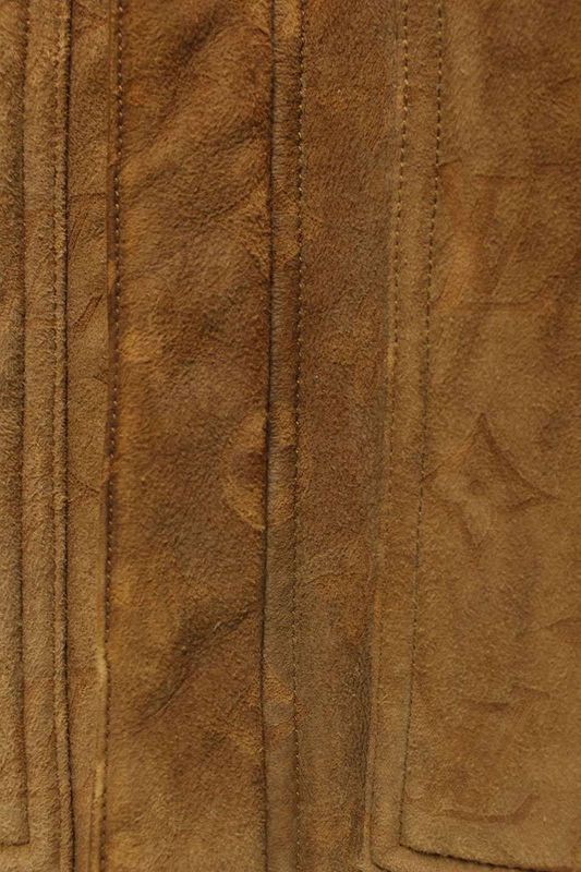 Louis Vuitton 20AW Hjl62eygl Sher Ring Embossed Monogram Mouton Leather Jacket