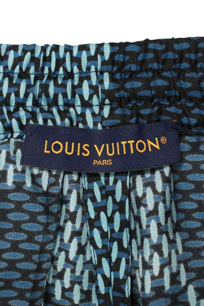 Louis Vuitton 25AW Rm252mq FYQ Htp46w Damier All Over Pattern Silk Half Pants