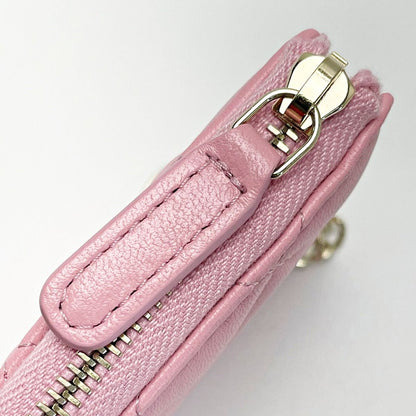 Chanel Matelasse Ap0221 Baby Pink Coin Case Lambskin Ladies Gold Hardware