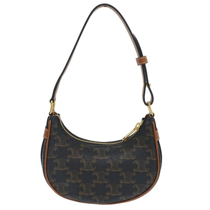 Celine Ava Mini Triomphe Handbag 10i602ds1.04lu PVC Cuffskin Tan Gold
