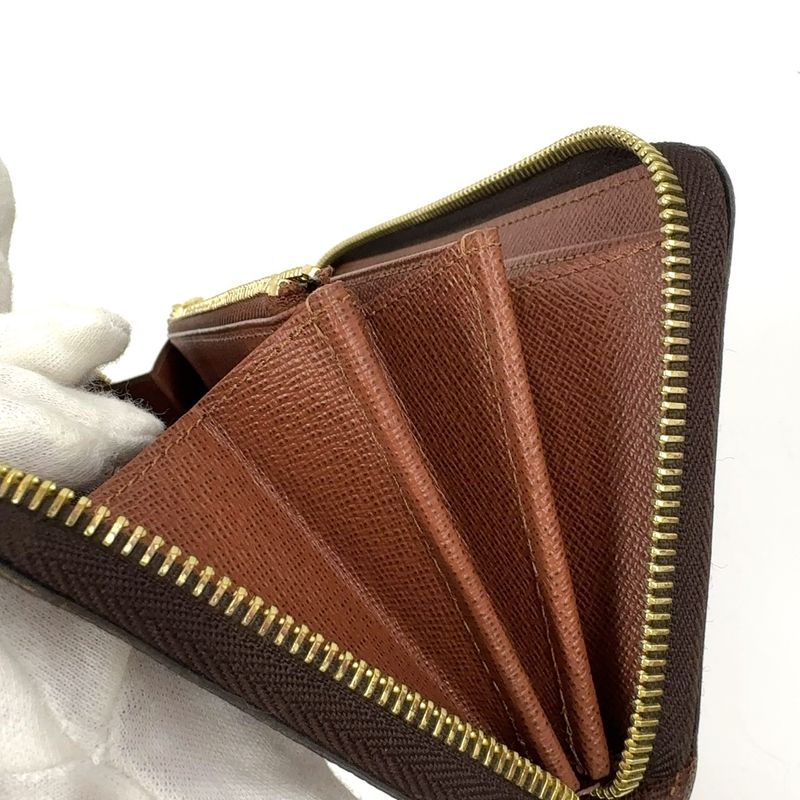 Louis Vuitton Zippy Wallet Monogram RFID Compatible PVC Brown Round Zipper Long