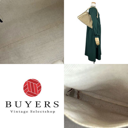 Gucci Shoulder Bag 282298 GG Canvas Leather Beige Gold Hardware Casual One