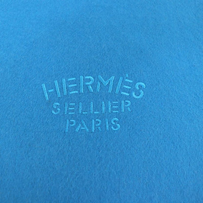 Hermes 100% Cashmere Logo Embroidered Large Size Scarf With Fringe Shawl Scarf