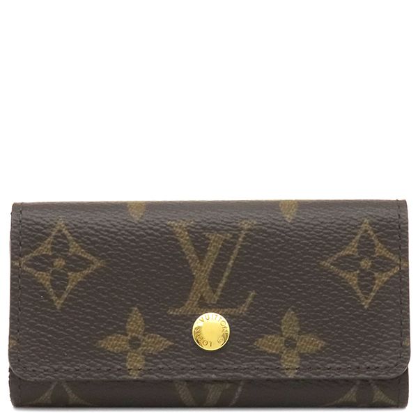 Louis Vuitton Key Case Multicles 4 Monogram Canvas Monogram Gold Hardware Brown