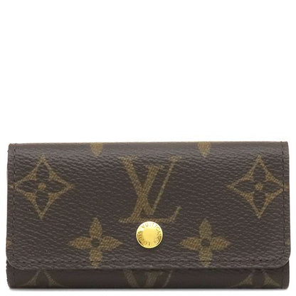 Louis Vuitton Key Case Multicles 4 Monogram Canvas Monogram Gold Hardware Brown