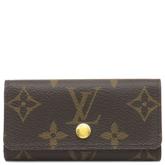 Louis Vuitton Key Case Multicles 4 Monogram Canvas Monogram Gold Hardware Brown