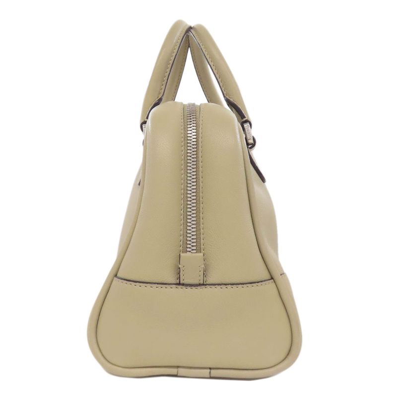 Loewe Amazona 2WAY Handbag Calf Women Leather Strap Crossbody Beige Tan