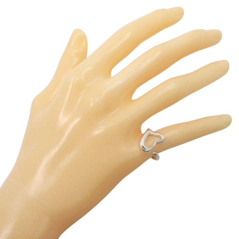 Tiffany & Co Open Heart Elsa Peretti Silver 925 Size 8.5 Ladies 4.5g Ring