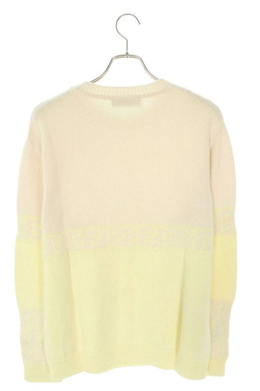 Fendi Fzx037 AIBM Zucca Pattern Bicolor Knit Men 50