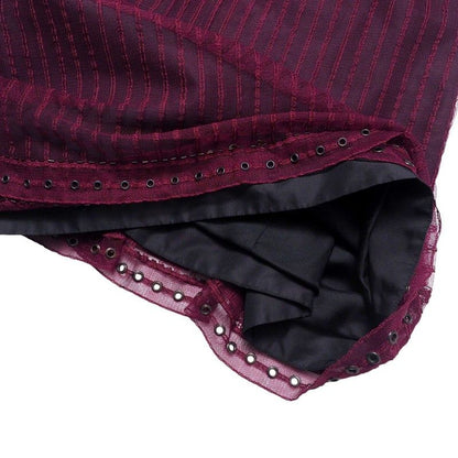 Louis Vuitton Skirt Size 36 Lace Tight Skirt Back Ribbon Beaded Dove Decoratio