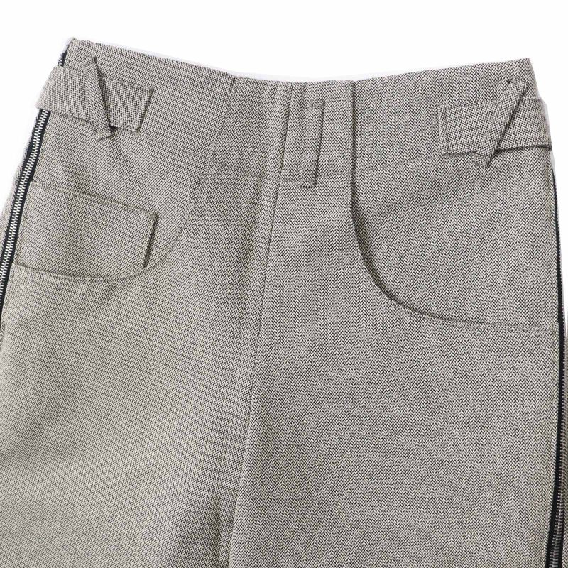 Louis Vuitton 23AW Cashmere Blend 7 1/2 Length Pants With Side Zip Beige 32