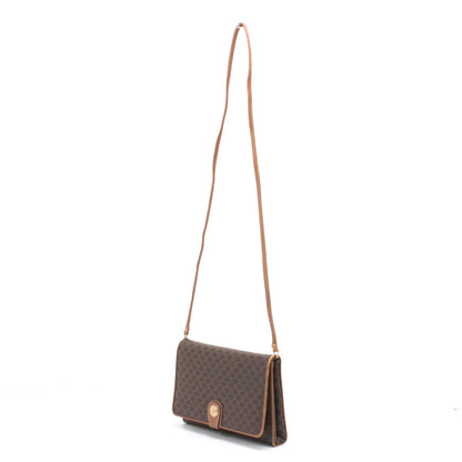 Celine Macadam Pattern Shoulder Bag M08 Brown