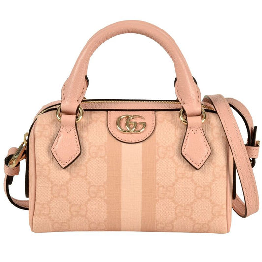 Gucci Ophidia Super Mini Handbag GG Supreme Canvas 781490 Pink Shoulder Bag