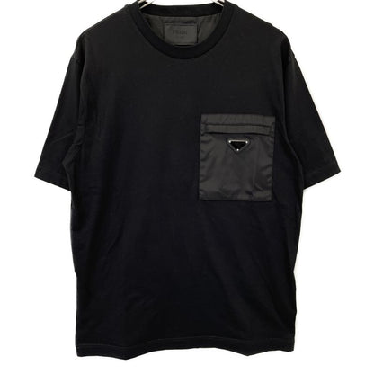 Prada 24 Ujn661 Black Re-nylon Jersey T-shirt M