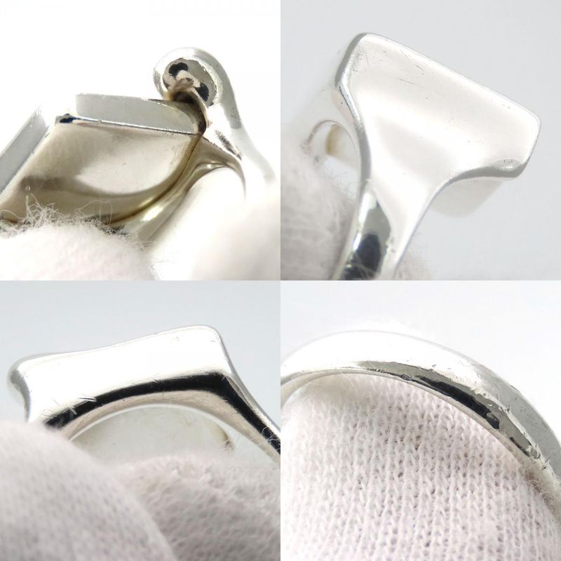 Tiffany & Co Ring - Splash Square 925 Silver Approx 6.1g Silver Approx #10 Elsa