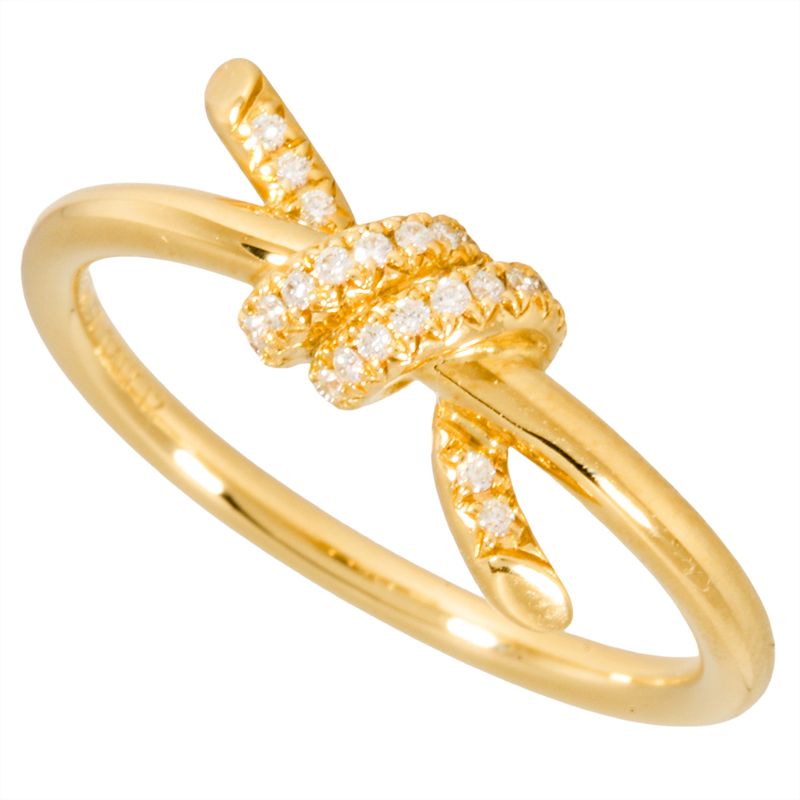 Tiffany & Co Tiffany & Co Knot Ring With Diamonds Approx 11 18K Yellow Gold 32g