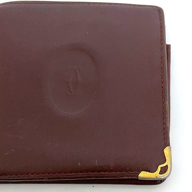 Cartier Fold Wallet Ec22900 Bordeaux Must Vintage