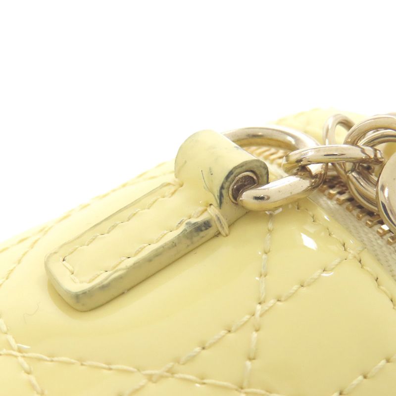 Christian DIOR Micro Vanity Mini Bag 2WAY Handbag Enamel Women