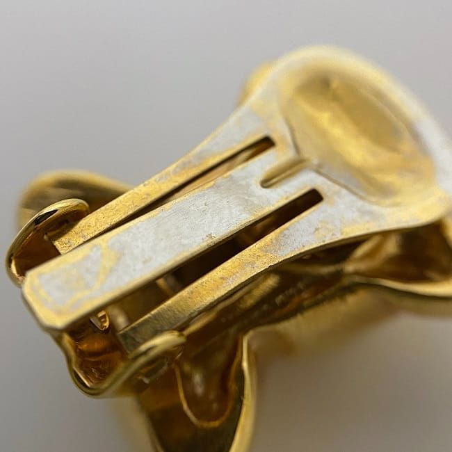 Celine Earring Gold Triomphe Excellent Condition Rare GP Used